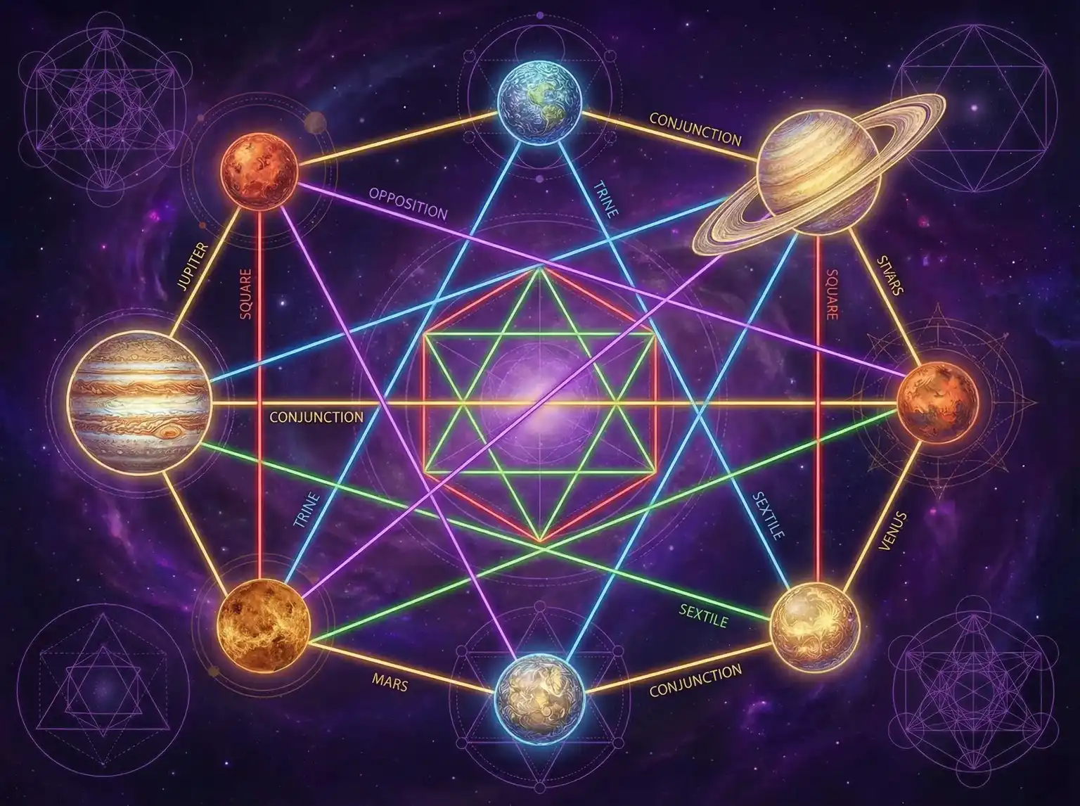 行星相位解读 - 吃瓜 黑料 | 占星学进阶